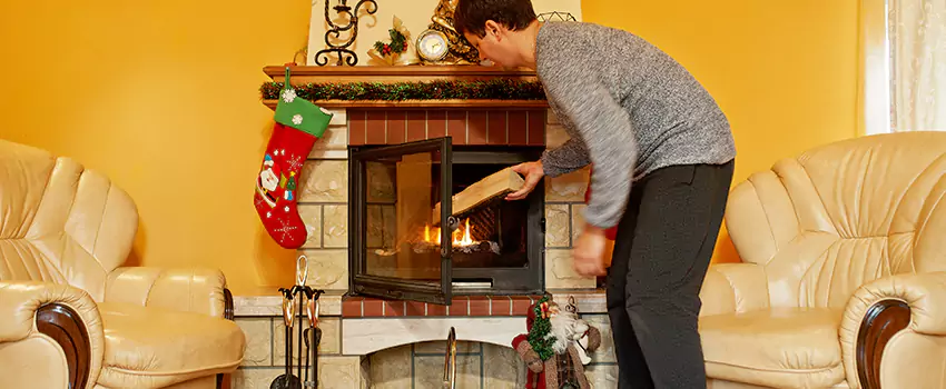 Rusted Metal Fireplace Restoration in Shorewood, Illinois
