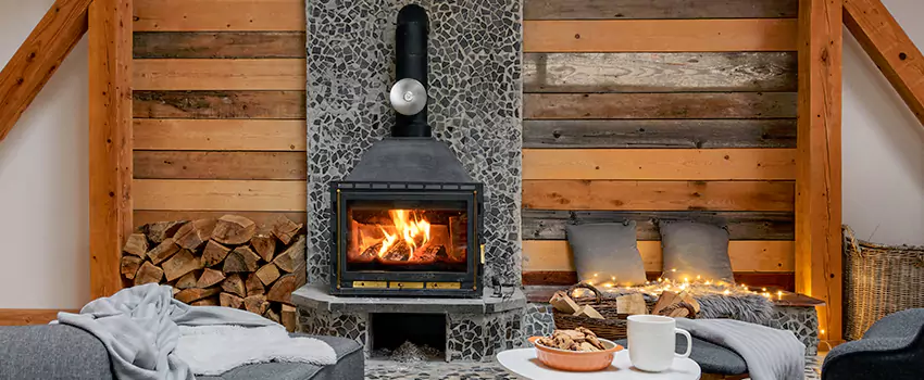 Thelin Hearth Products Direct Vent Gas Stove Fireplace Inspection in Shorewood, Illinois